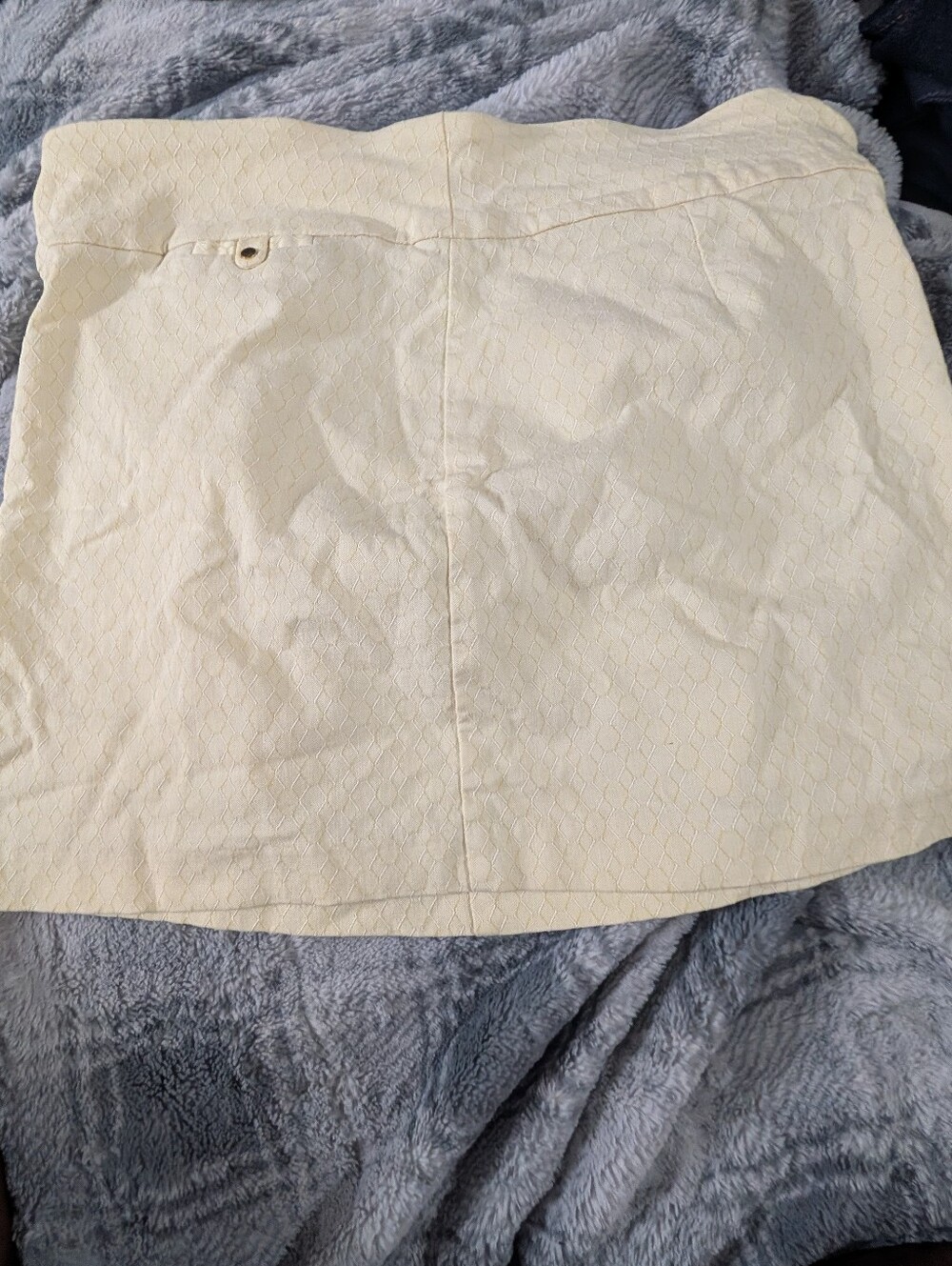 Attyre Cream Textured Diamond-Pattern Mini Skort Size 14